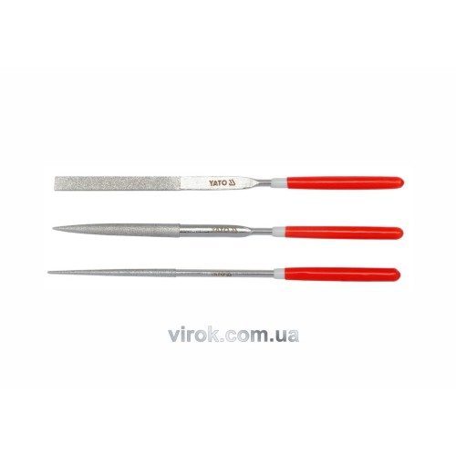 Надфіль алмазний YATO Набір 3пр. 3х140х50мм [40/400]