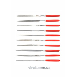 Надфіль алмазний YATO, l= 140/50 мм, b= 3 мм,-Набір-. 10 шт. [12/120]