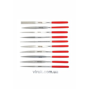 Надфіль алмазний YATO Набір, 4х160х50мм 10пр. [9/90]
