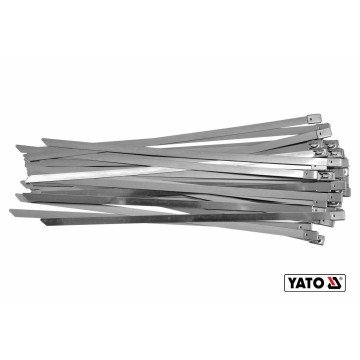 Хомут затискний YATO : 8 х 350 мм з нержавіючої сталі, пак. 50 шт [60]