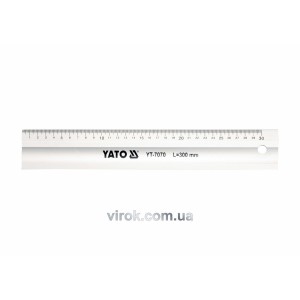 Лінійка алюмінієва YATO : L= 300 мм [25/100]