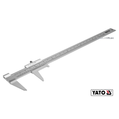 Штангенциркуль YATO : L= 600 мм, точність ± 0.05 мм, губки- 80 мм. AL [12/24]