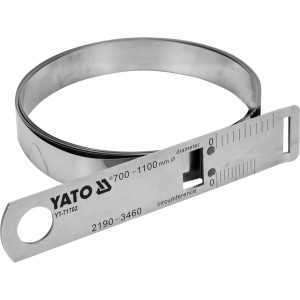 Циркометр для кола- 2190-3460мм і діамет. 700-1100мм YATO з метр. і дюйм. шкалами, сталева [50]