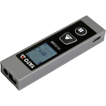 Дальномір лазерний кишен YATO з LCD- диспл, дальн- 30 м, похибка ±5 мм, живл- акумул.: 3,7 В, 220 мА