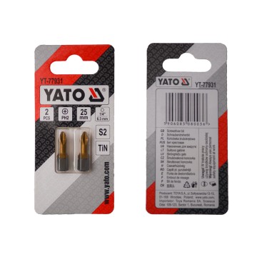 Насадка викруткова YATO PH2 х 25 мм. HEX 1/4