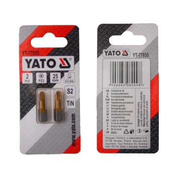Насадка викруткова YATO PZ3 х 25 мм. HEX 1/4