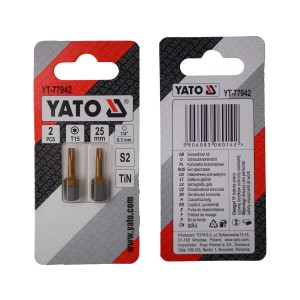 Насадка викруткова YATO TORX T15 х 25 мм. HEX 1/4
