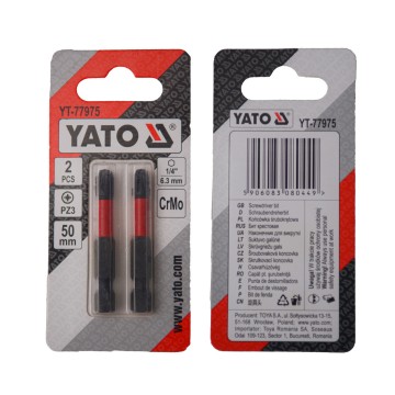 Насадка викруткова YATO PZ3 х 50 мм. HEX 1/4