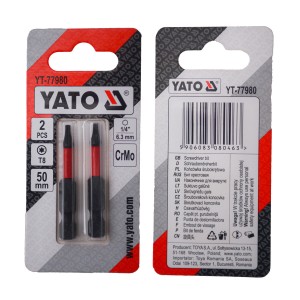 Насадка викруткова YATO TORX T8 х 50 мм. HEX 1/4