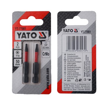 Насадка викруткова YATO TORX T10 х 50 мм HEX 1/4
