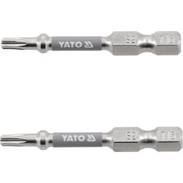 Насадка викруткова YATO TORX T15 х 50 мм. HEX 1/4