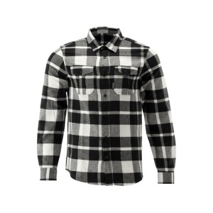 Сорочка фланелева біло-чорна, YATO розм. 2XL/ 82см х 62см,100%-бавовна [40]