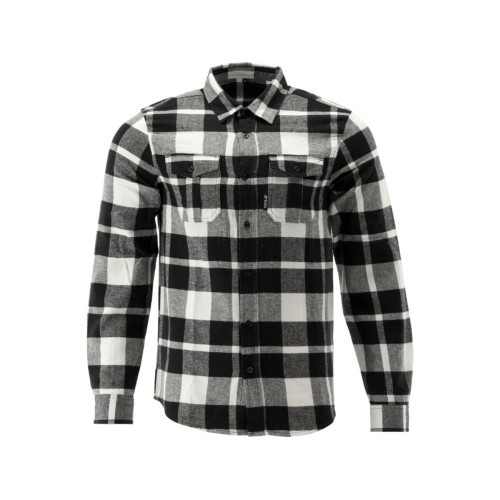 Сорочка фланелева біло-чорна, YATO розм. 2XL/ 82см х 62см,100%-бавовна [40]
