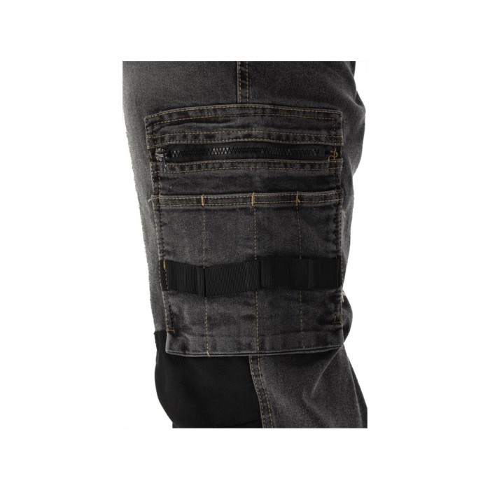 Штани робочі джинс стрейч YATO розмір L/XL 98-106 см, ріст- 180-188 см, сірі, 17 кише, 71%(DW) Штани робочі джинс стрейч YATO розмір L/XL 98-106 см, ріст- 180-188 см, сірі, 17 кише, 71%(DW)