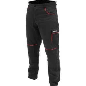 Штани робочі COMFY YATO розмір XXL, чорно-червоні, 7 кишень, 100% бавовна [10]