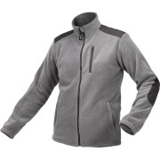Куртка робоча з грубого фліса YATO, XL, сіра, 3 кишені, зміцнювальні нашивки, 100% поліестер [10]