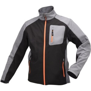 Куртка робоча SOFTSHELL YATO розмір XXXL, чорно-сіра, 3 кишені, 96% поліестер і 4% спандекс(DW)