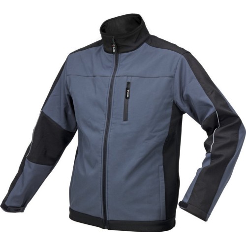 Куртка робоча SOFTSHELL YATO розмір S, чорно-темно-сіра, 3 кишені, 96% поліестер і 4% спандекс(DW)