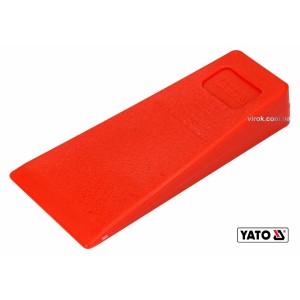 Клин для розколювання дерев пластиковий YATO : 136 x 65 x 25 мм, 95 г [50/100]