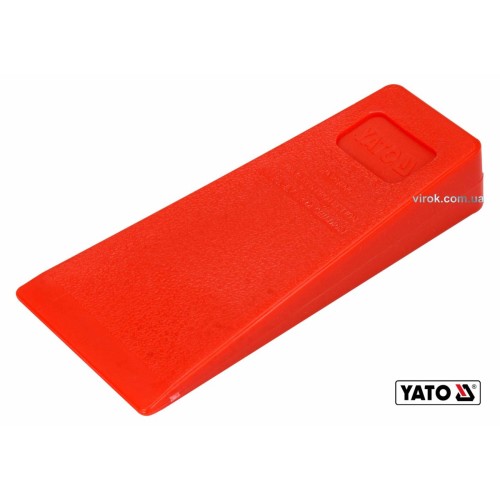 Клин для розколювання дерев пластиковий YATO : 136 x 65 x 25 мм, 95 г [50/100]