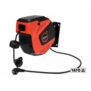 Подовжувач мережевий YATO на котушці : L= 10 м, 3-жильний S=1.5 мм², макс. струм 10 А [4]