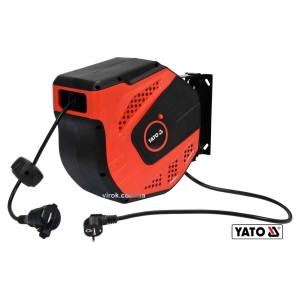 Подовжувач мережевий YATO на котушці : L= 20 м, 3-жильний S=1.5 мм², макс. струм 10 А [2]