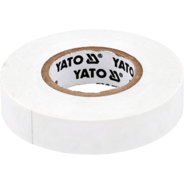 Стрічка електро-ізоляційна ПВХ YATO біла, 20 м x15x0.13 мм, робоча t= 5-50 °С [72]