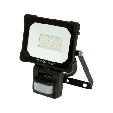 Прожектор з SMD-діодним випромінювачем і датчиком руху YATO : 20 Вт, 230 В, 1900 лм, 30 діодів [16]