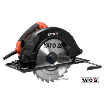 Пила дискова мережева YATO : P= 2.8 кВт, диск Ø=235x25.4x3 мм, кут 0-45°, гл.≤ 85мм [2/24]