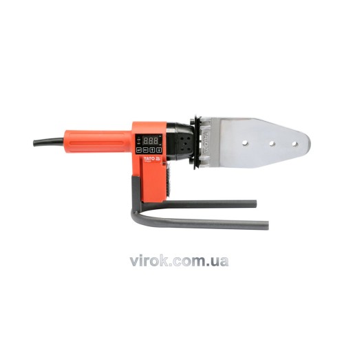 Паяльник для пайки PVC труб YATO, P=850 Вт, Ø=16-63 мм з 7 адаптерами [2]