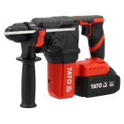 Перфоратор акумуляторний YATO SDS+ Li-Ion 18 В 4 АГод , J=2.5 Дж, Ø≤22 мм в бетоні, 3 режими в футля