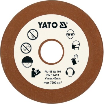 Диск точильний відрізних ланцюгів YATO,Ø=108/23, t=3,2мм, G100 з кераміки для верстата YT-84990[100]