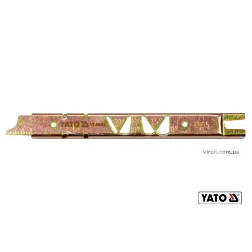 Шаблон для заточ. обмеж. глибини зубів ланцюгів YATO 150х13х1мм, глиб.-0.50мм, кут 10°,30°,35° [200]