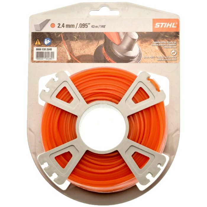 Жилка (тримерний корд) STIHL 2,4мм x 41 м квадратна (00009302640) Жилка (тримерний корд) STIHL 2,4мм x 41 м квадратна (00009302640)
