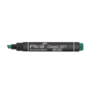 Маркер перманентний Pica Chisel tip, 521/36, зі скошеним носиком, зелений