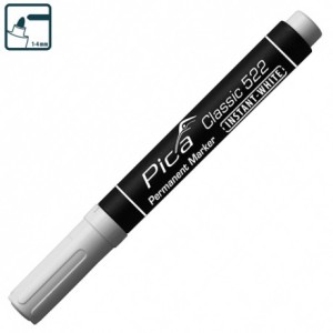 Маркер перманентний Pica Classic 522/52 Classic Instant-White, білий