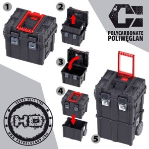 Ящик для інструментів на колесах QBRICK Wheelbox HD Compact Logic Black PA (450x350x645мм) (5901238248934)