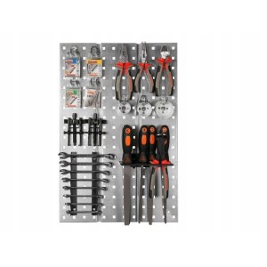 Щит для зберігання інструментів QBRICK SYSTEM Tool Wall Panel - Basic в комплекті з гачками, полицею для тримання викруток (5901