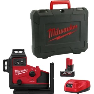 Нівелір 3D лазерний акумуляторний MILWAUKEE, M12 A3PLO-401C (360 градусів, зелений промінь)  (зарядний пристрій С12 С, 1 акумуля