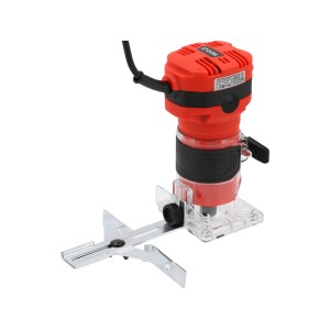 Фрезер ручний YATO по крайці деревяних плит мережевий 850 Вт, цанга Ø= 6, 8 мм, хід- 40 мм [8]