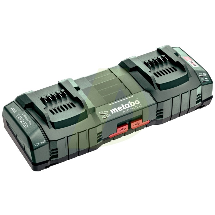 Подвійний зарядний пристрій Metabo ASC 145 DUO для акумуляторної платформи CAS