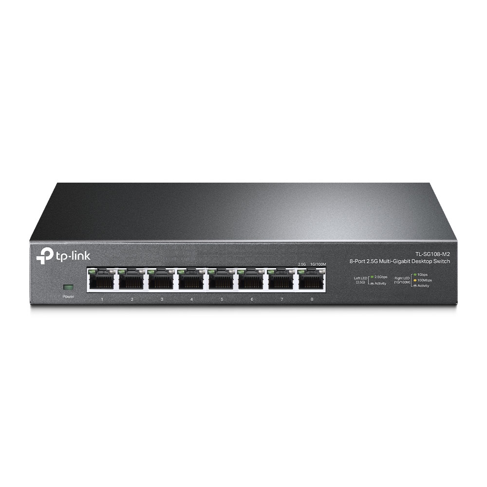 Комутатор TP-Link TL-SG108-M2 з вісьмома 2.5G портами для домашньої або офісної multi-gig мережі