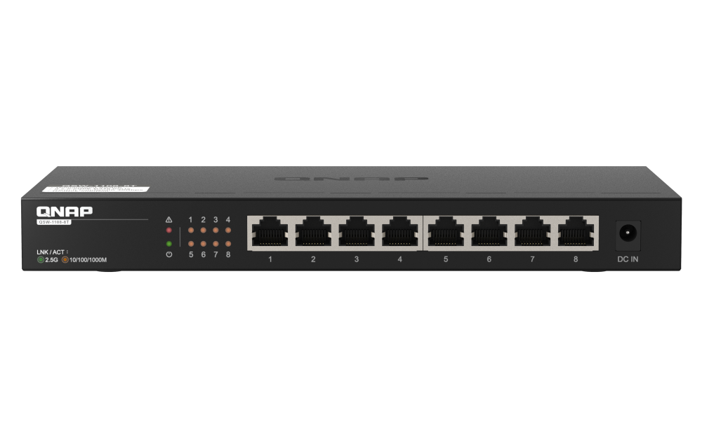 QNAP QSW-1108-8T як приклад доступного 2.5GbE комутатора для NAS, ПК і Wi-Fi точки доступу